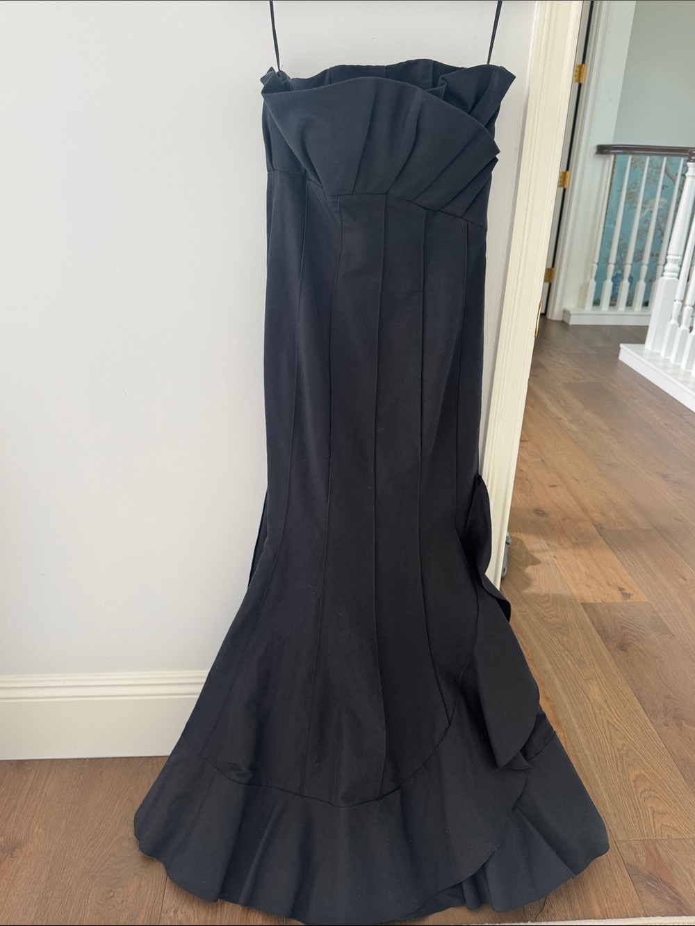 Kay Unger Black Strapless Mermaid Gown